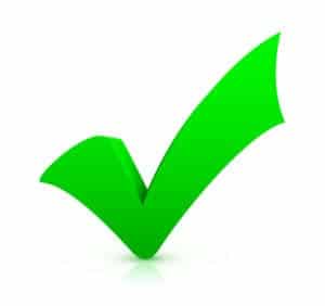 green check mark