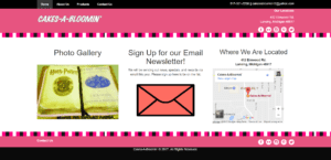 Cakes-A-Bloomin' website